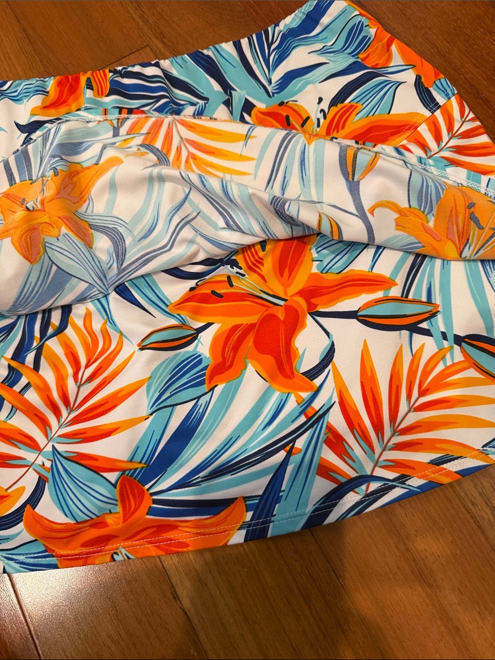 Tail Floral Tropical Print Skort in Orange, Blue, White - Picture 2 of 5